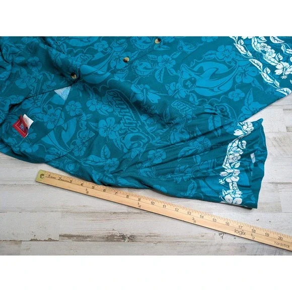 VTG Miami Dolphins Hawaiian Camp‎ Shirt AOP Single Stitch Mens Size Large NFL - Picture 10 of 10